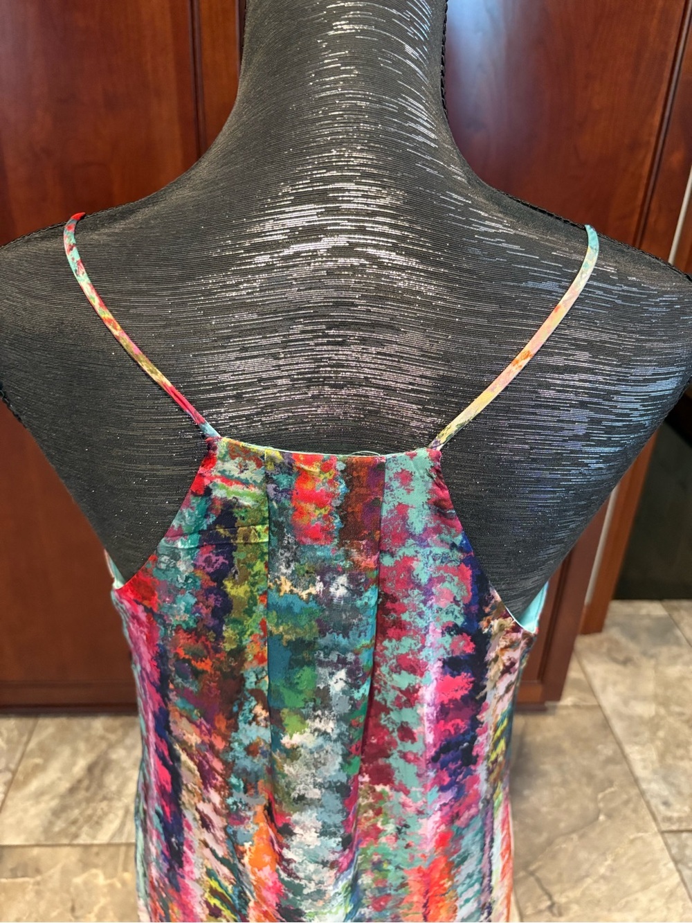 Vibrant Multicolor Maxi Slip Dress - Picture 4 of 7